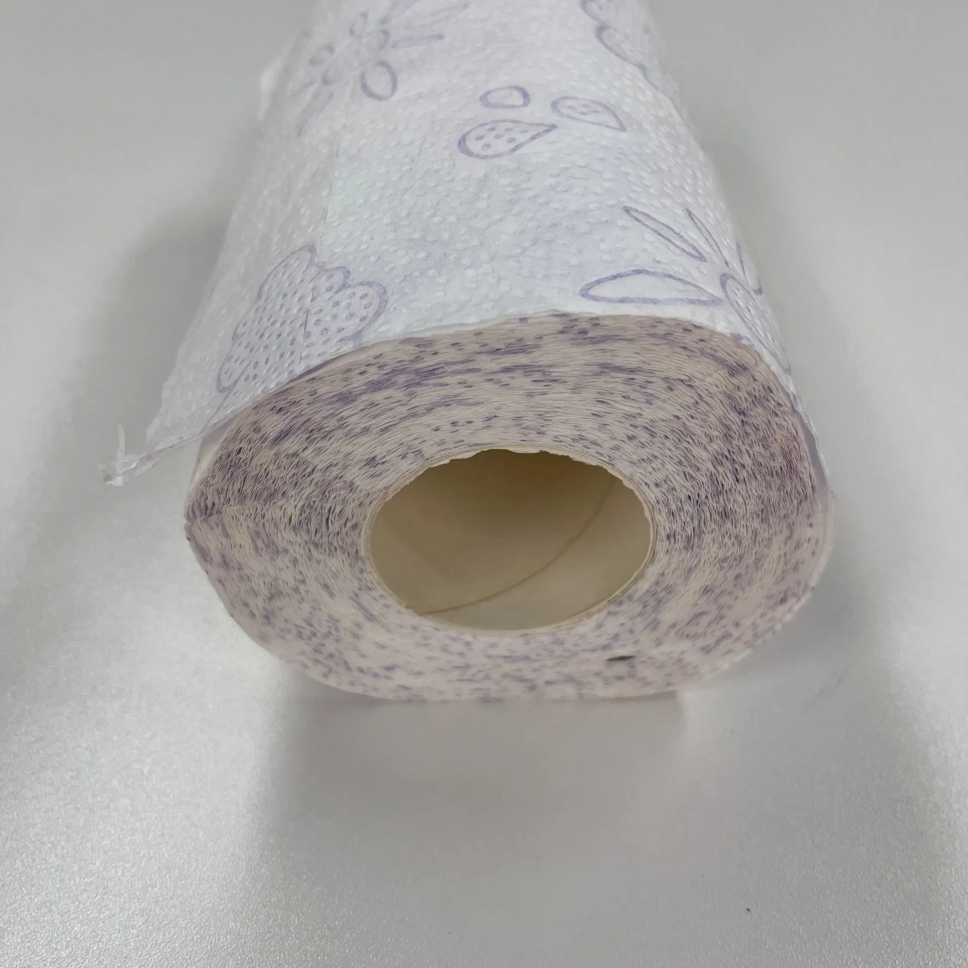 2ply Soft White Virgin Wood Pulp Embossed Paper Towel for Kitchen