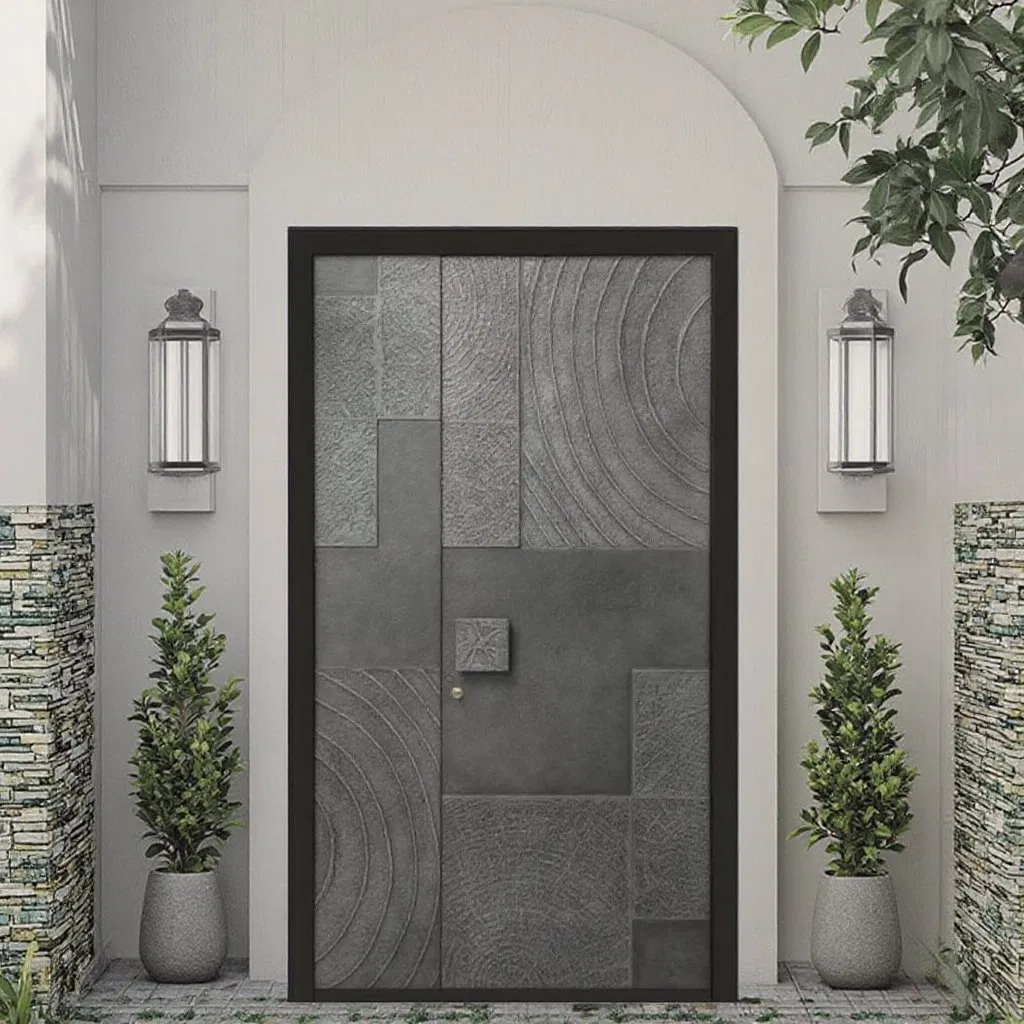 Cheap Price Stainless Steel Door Front Metal Modern Exterior Security Steel Door Cast Aluminium Security Door