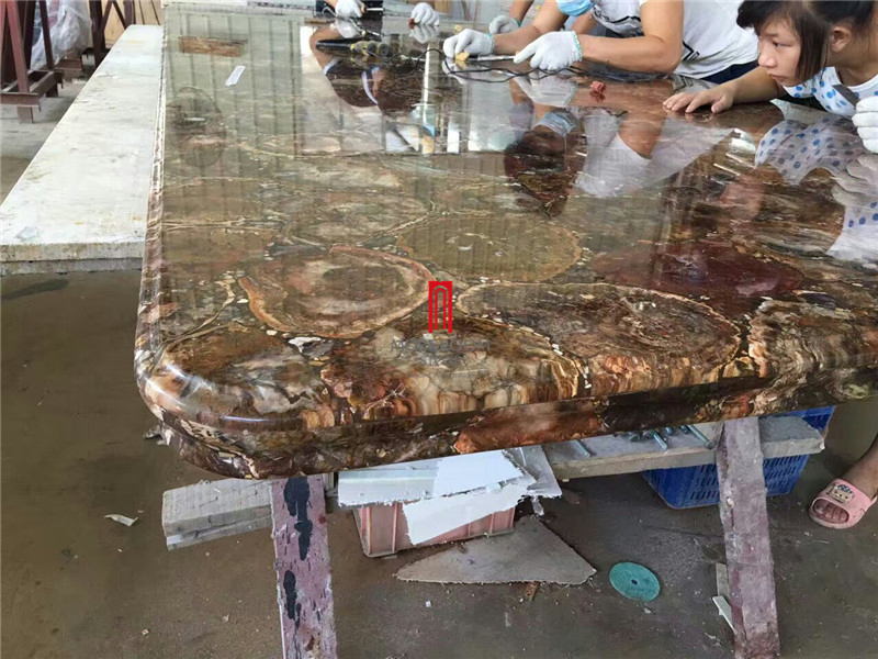Home Decorative Gemstone Petrified Wood Fossil Wood Kitchen Countertops