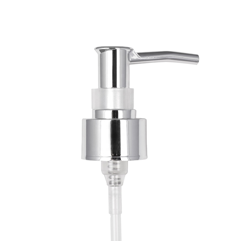 150ml 200ml 330ml Plastic Cosmetic Gold Silver Oil Lotion Pump Cap 24-410