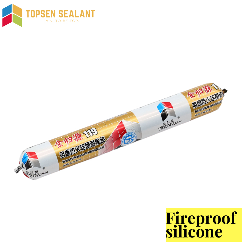Neutral Weatherproof Firestop Silicone Adhesive for Fireproofing Sealing