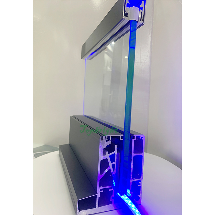 Modern Interior Railing Steel Baluster Aluminium Tempered Glass Railing U Channel System