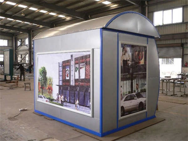 Metal LED Outdoor Food Kiosk for Temporary Offices