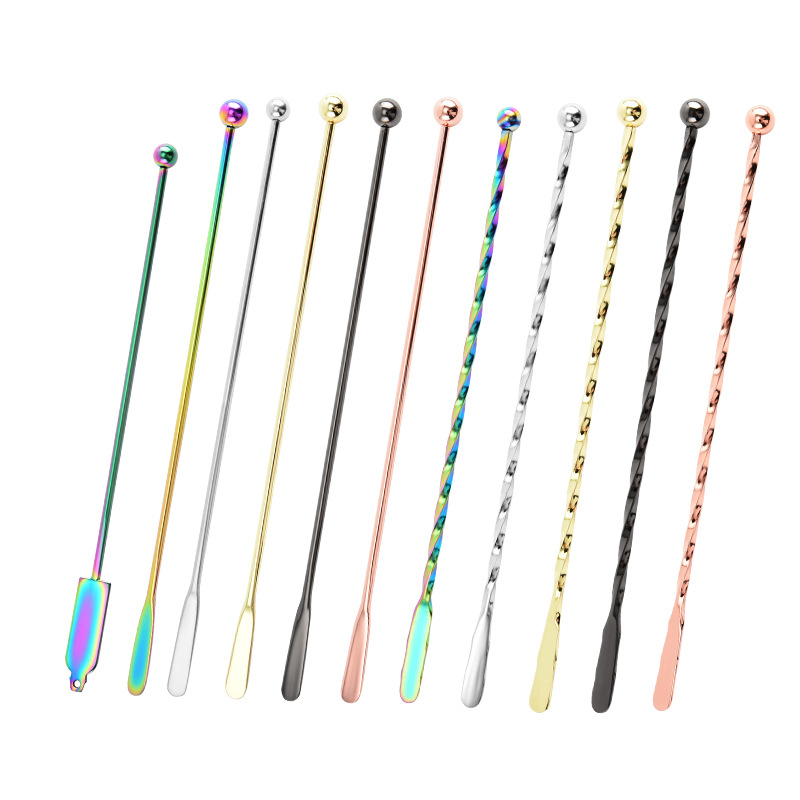 Fashion Stainless Steel Drink Swizzle Stick Stirrer