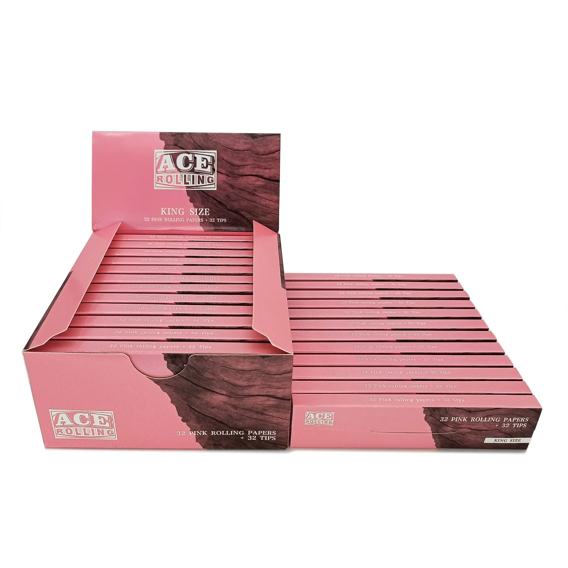 Certified Recreational Use 14G Wood Pulp Kingsize Smoking Joint Paper with Tips