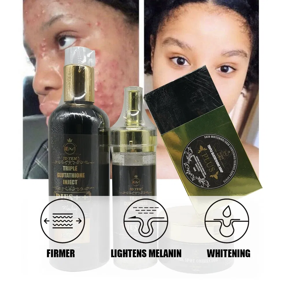 OEM Anti Acne Remove Dark Spot Triple Glutathione Whitening Repair Skin Sets Collagen Anti-Aging Hydrating Brighten Skin Sets