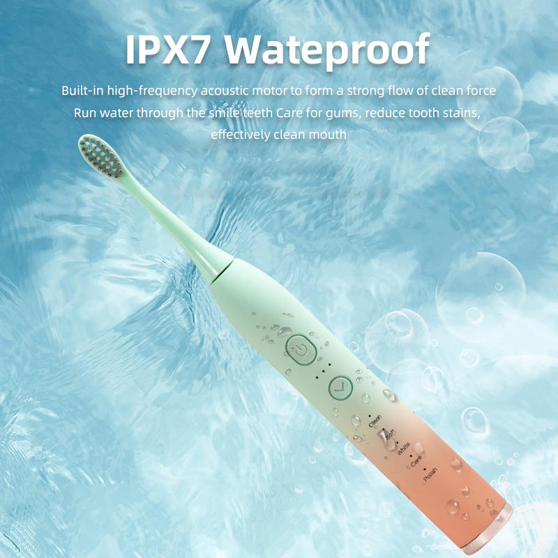 Soft Bristles USB Charging 5 Modes Waterproof Microwave Electric Toothbrush for Couple Adult