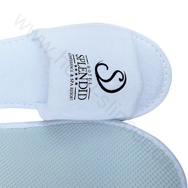 Customized Logo Open Toe Disposable Slippers Hotel Amenities Supplies