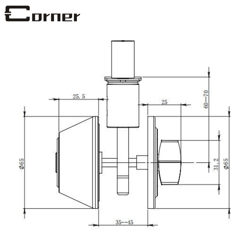 Professional Residential Commercial Exterior Premium Strength Anti Drill Solid Brass Door Lock