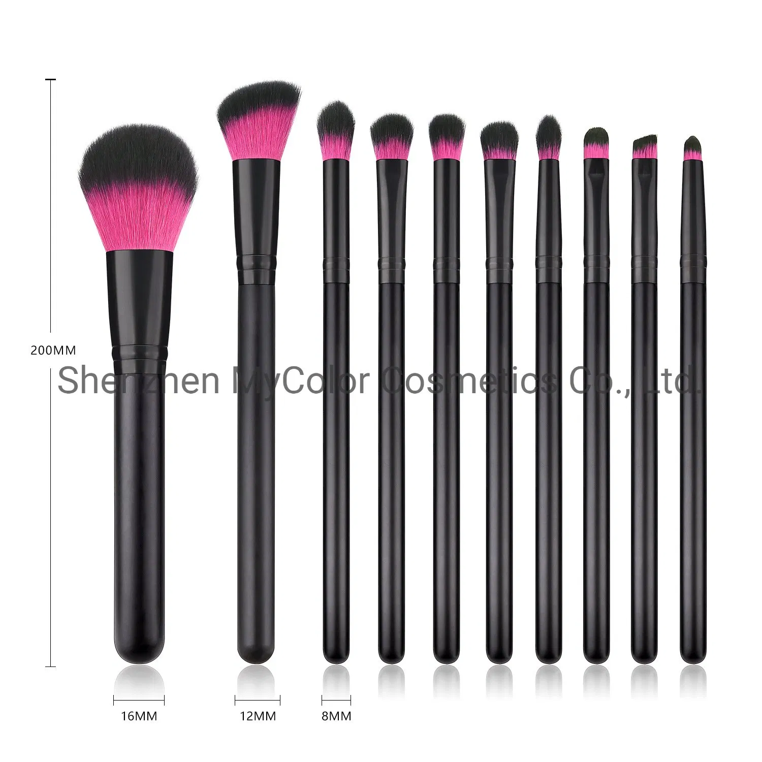 OEM Professional 10PCS Cosmetics Makeup Brush Set with Synthetic Kabuki Powder Blush Brushes
