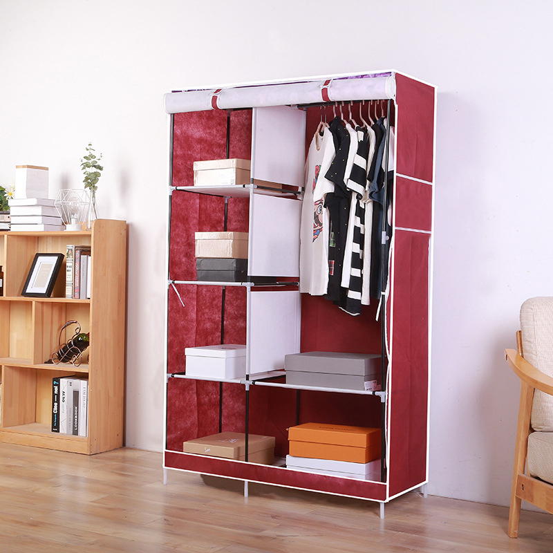 Bedroom Furniture Fabric Folding Cloth Assembly Wardrobe