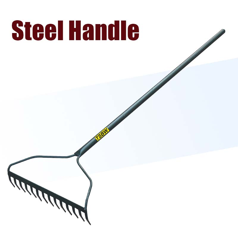 Steel Garden Farm Grass Digging Lawn Leaf Yard Debris Metal Iron Bow Rake Head