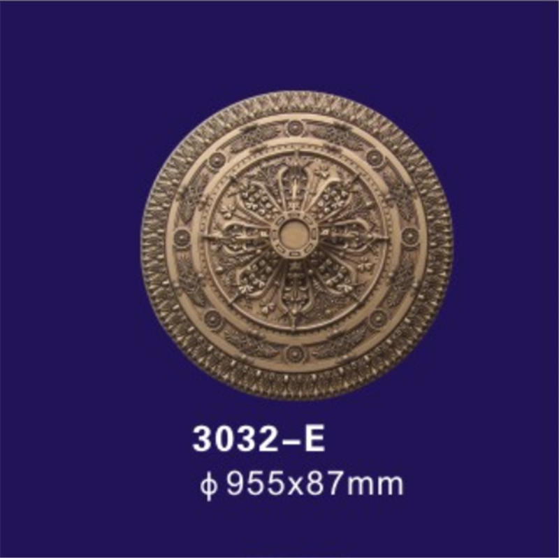 Bronze Color Decorative Ceiling Cover Plate, Polyurethane Ceiling Rose for Home Decoration