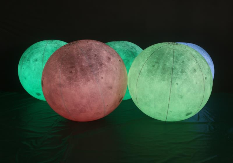 Commercial Outdoor Earth Inflatable Giant Moon Planet Ball with LED Light for Advertising