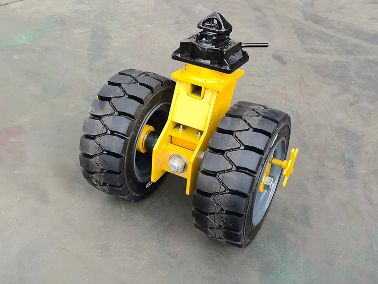 6 Ton 16 " 22" Adjustable ISO Shipping Container Rubber Caster Moving Wheels