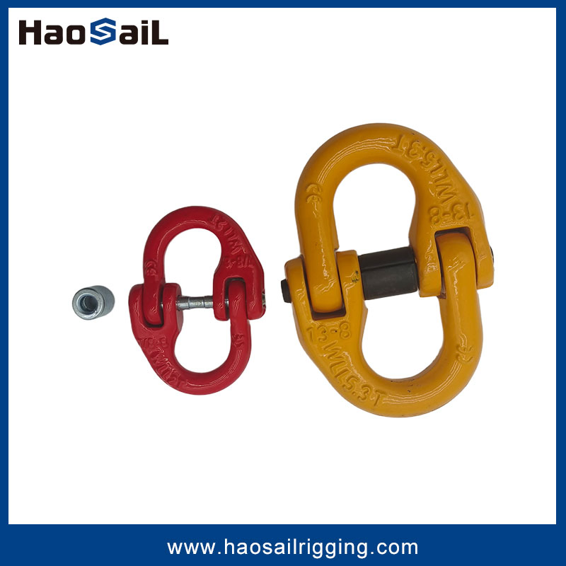 Us/European Type Lifting Components Rigging Hardware Fitting G80 Alloy Steel Forged Connecting Link for Chain/Wire Rope Sling Connection