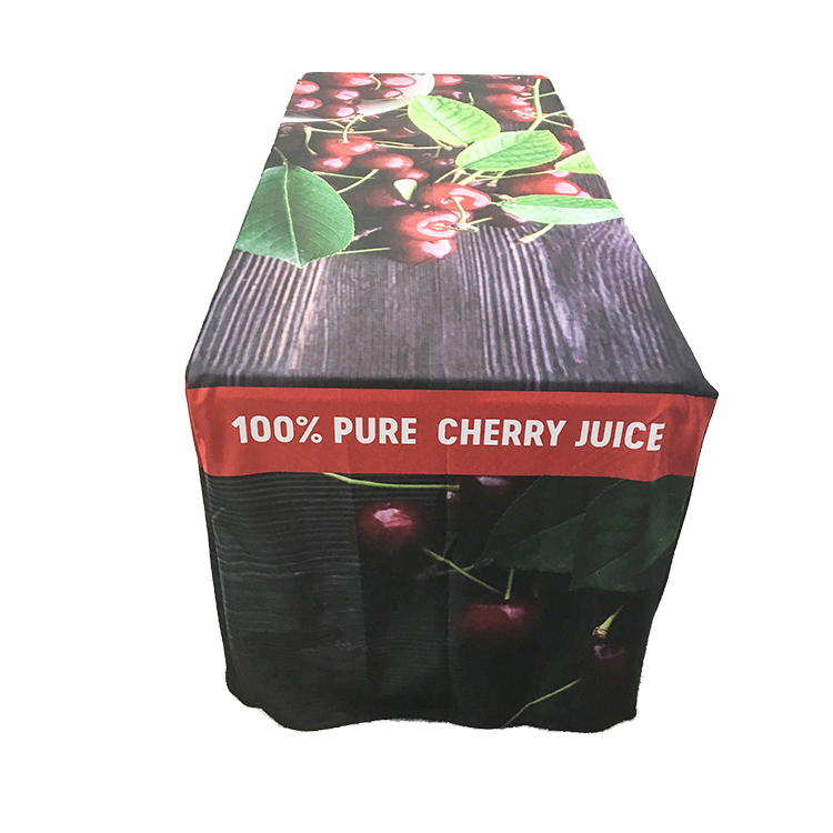 Customized Advertising Printed Logo Stretch Cloth Table Cloth for Events