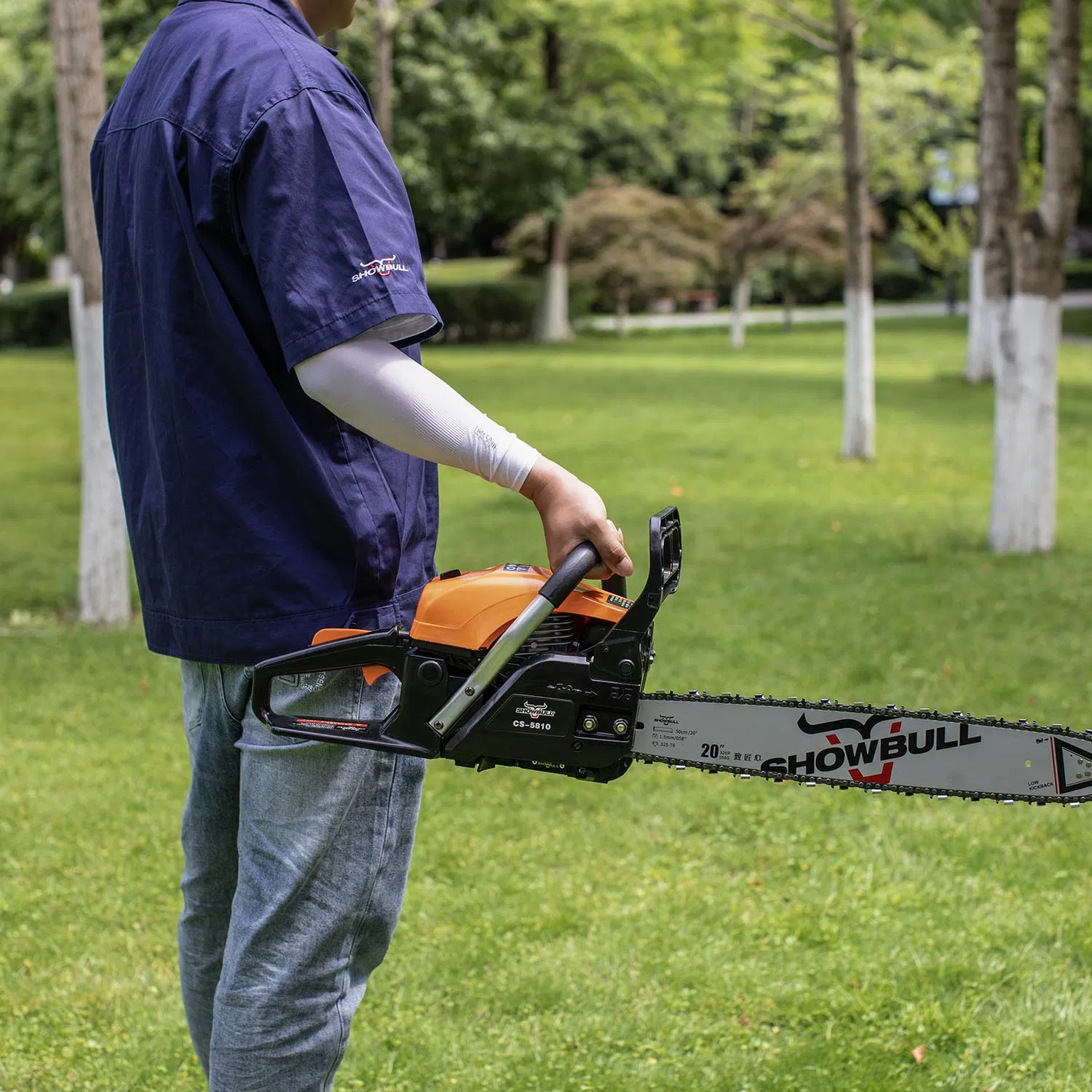 High Efficiency 58cc Pole Chainsaw 2.2kw CS5810 Gasoline Chain Saw