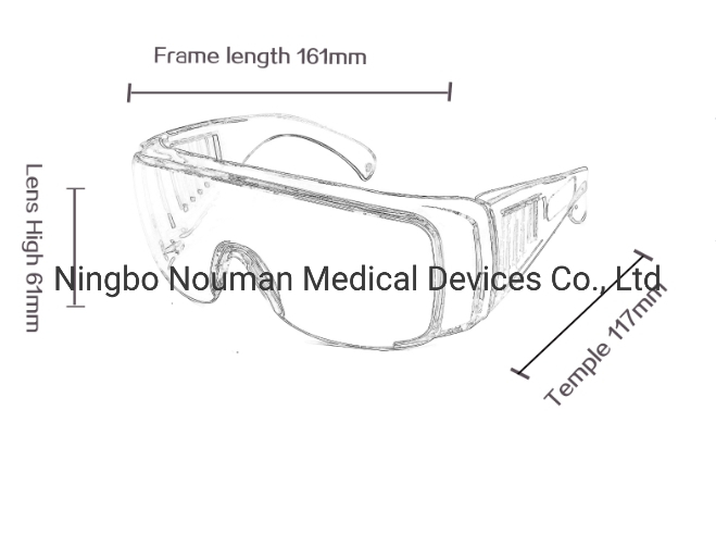 Disposable Ce FDA Approved Plastic PVC Eye Protective Safety Glasses