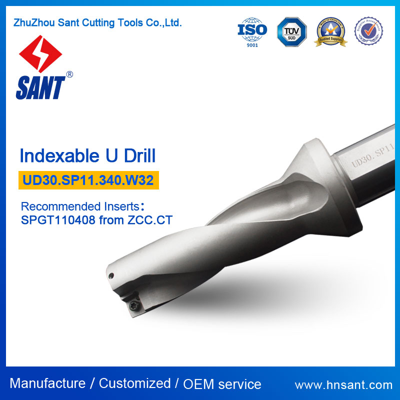 High Effiency Indexable Drlling Tools Ud30. Sp11.340. W32 From Zhuzhou Sant