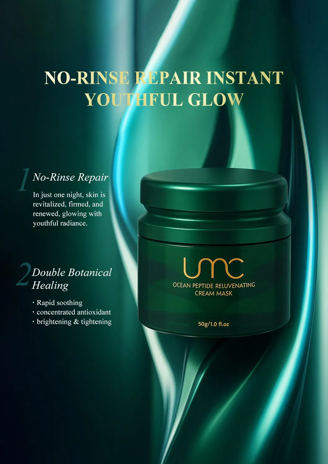 Anti-Aging Rapid Soothing Ocean Peptide Rejuvenating Face Cream Mask