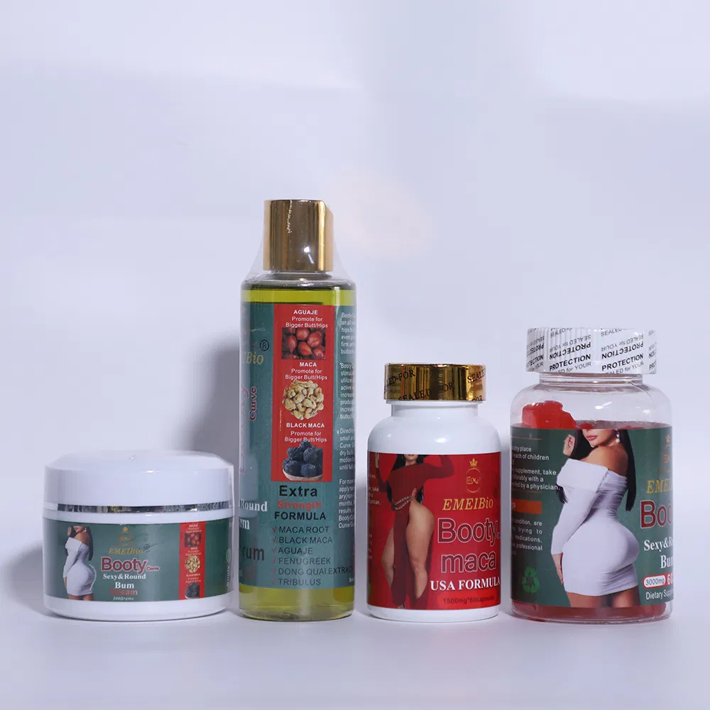 Bum Bigger Hip Enlargement Set Enlarge Oil + Pills + Cream Booty Curve Butt Enhancement Cream 3 in 1 Private Label Personal Care