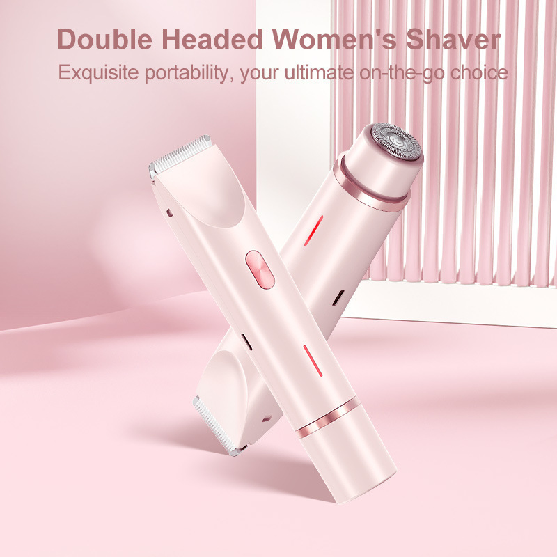 Private Label 2 in 1 Type-C Charge Electric Lady Epilator Painless Facial Body Hair Remove Shaver Women's Hair Trimmer Machine