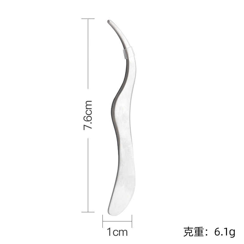 Portable Mini False Eyelash Extension Lash Applicator Tool Stainless Steel Curved Tweezer
