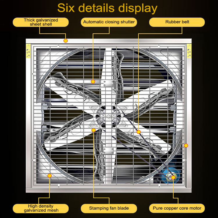 1530mm High Efficiency Industrial Poultry House Greenhouse Axial Air Ventilation Exhaust Fan