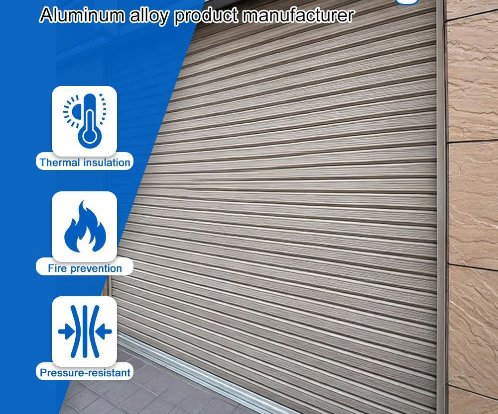 Luxury Aluminum Alloy Garage Door Finger Protection Water Resistant Sandwich Glass Panel