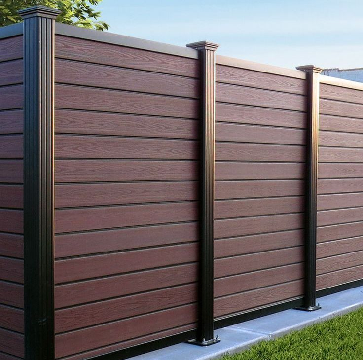 Everjade Garden Security System WPC Fence Panels Outdoor for Garden Fencing