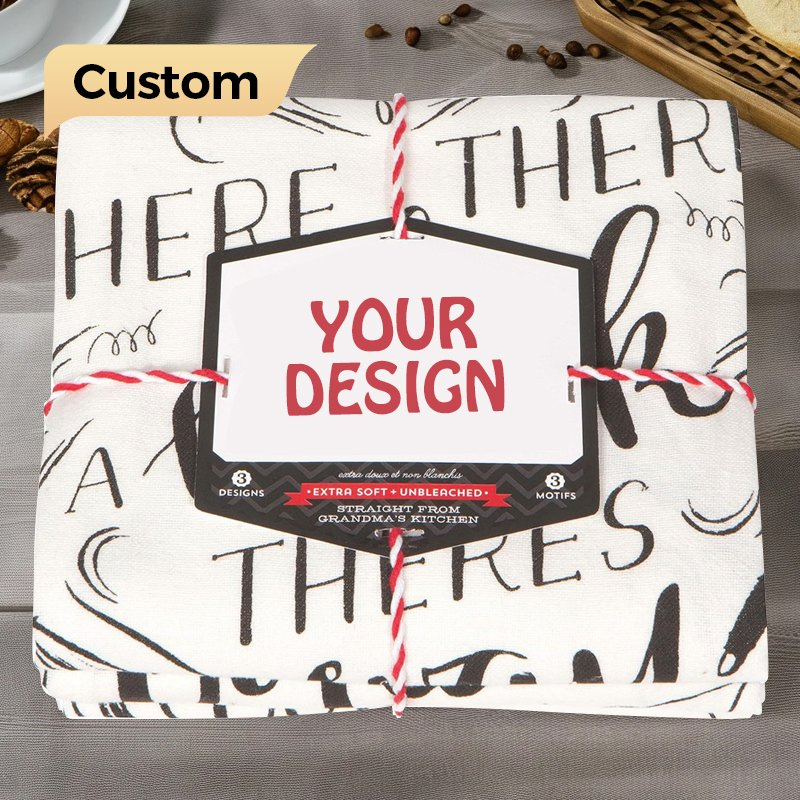 Custom Logo Printable High-Quality Microfiber Kitchen Towel with Personalized Design Option for Brand Promotion Restaurant Supplies Homekitchen