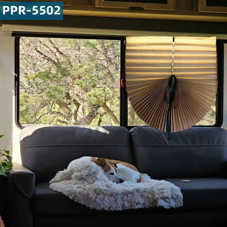 Polypropylene with Ribbon, Pleated Semi-Shading Curtain PPR5502, Can Be Cut and Pasted