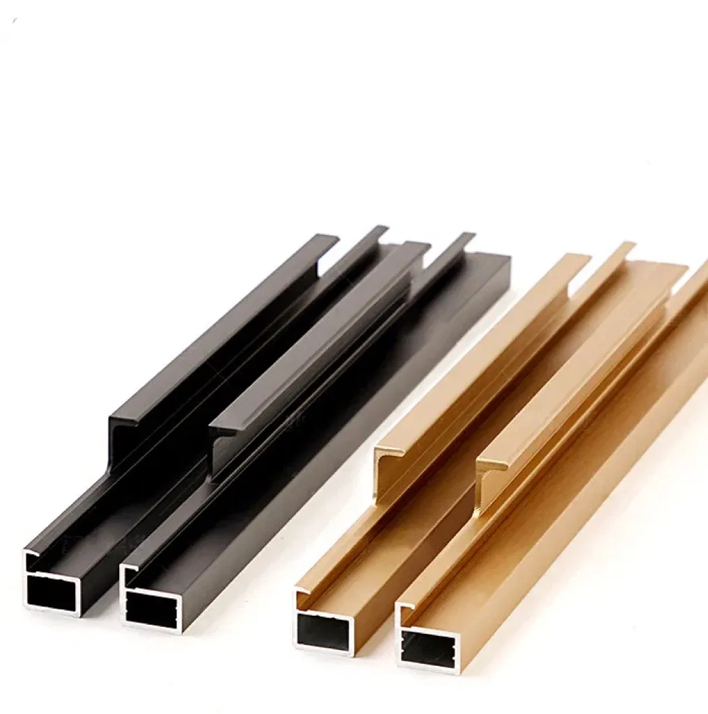 Wardrobe Closet Glass Cabinet Door Aluminum Frame Handle Aluminum Profile