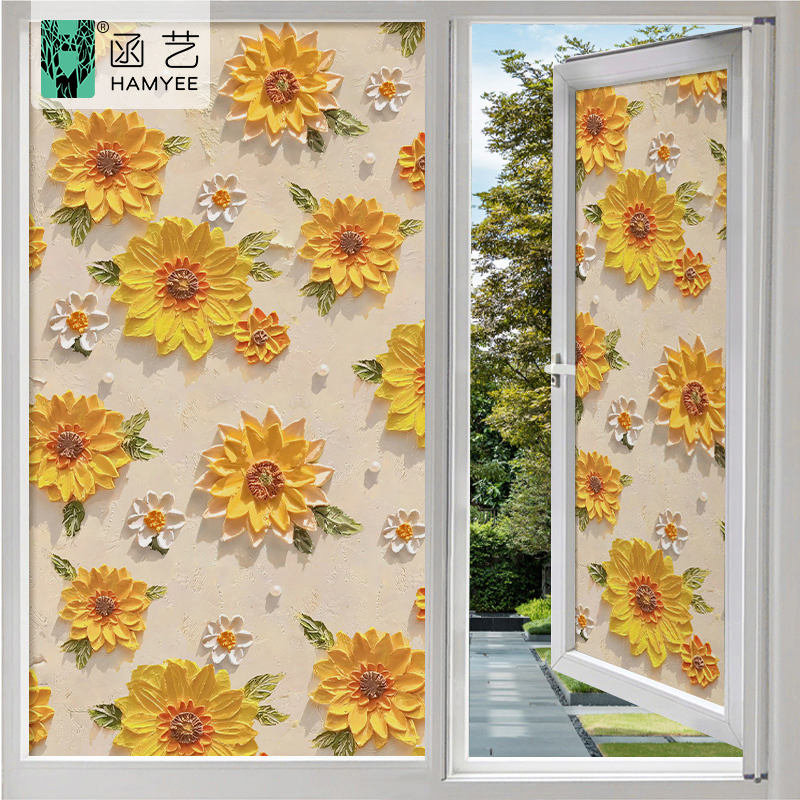 Stained Glass Film for Windows Stained Glass Printing Adhesive Sticker Stained Glass Decorative Film Self Adhesive Printing Window Film