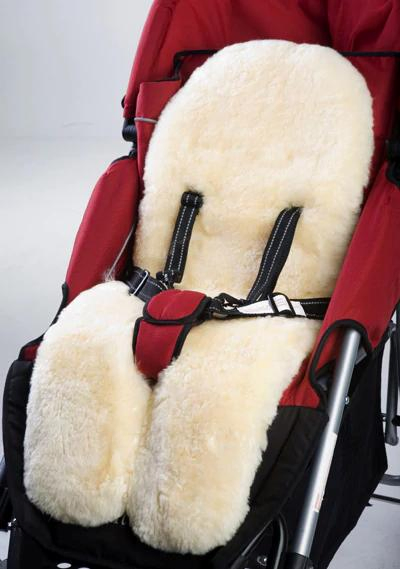 High Quality Sheepskin Lambskin Blanket Wool Stroller Liner with Seperated Legs