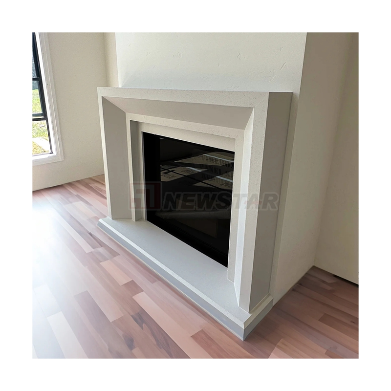 Newstar Luxury Style Natural White Marble Fireplace Customize Size Home Decoration Marble Fireplace
