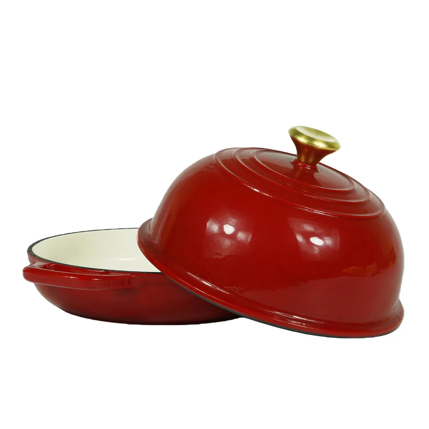 Чугунная эмалированная форма для хлеба с полосками