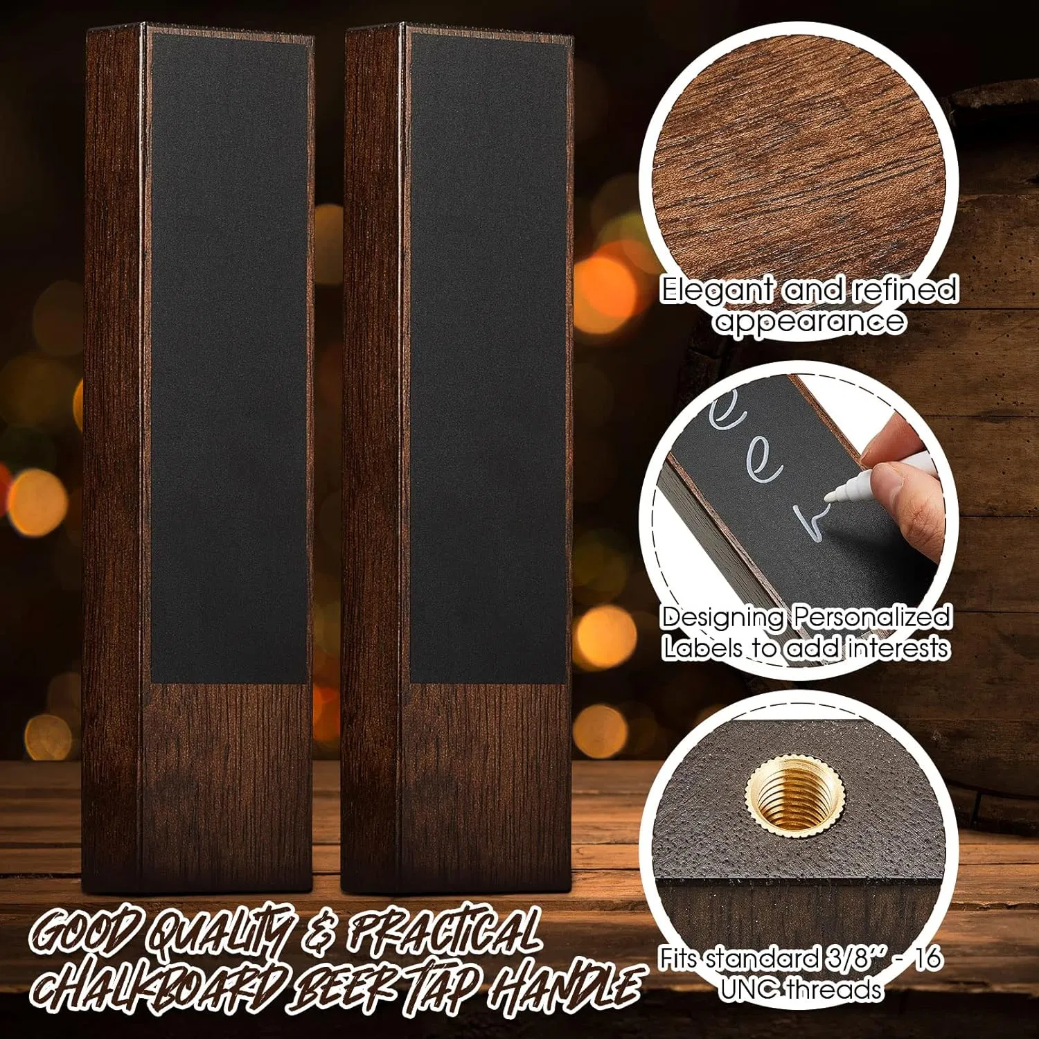 Factory Custom Tap Handle Wooden Walnut Beer Tap Handle Chalkboard Keg Handles Bar Tap Handles for Bend Tampa Philadelphia Missoula