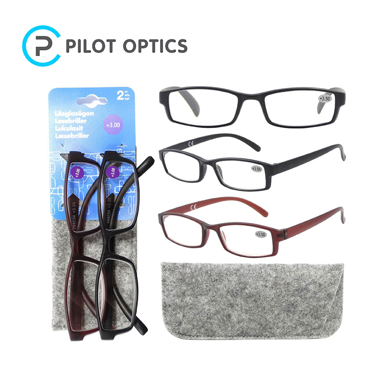 Pilot Optics Custom Logo Reading Glasses Wholesale with Display Stand