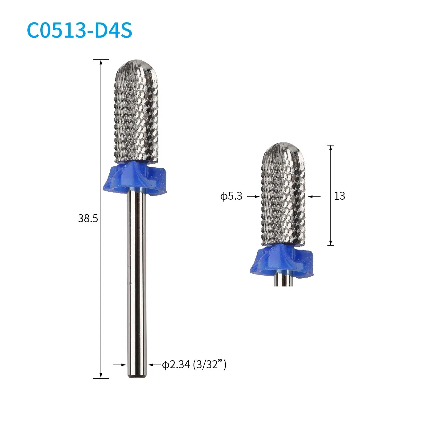 C0513-D4s Dust Free Barrel Round Top Carbide Nail Milling Cutter