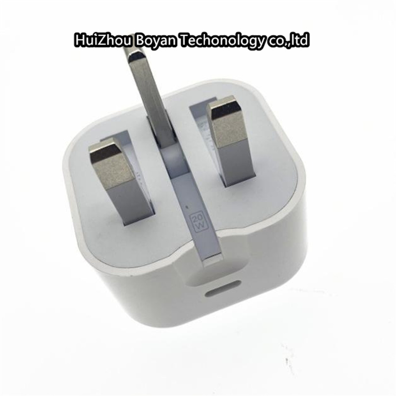 Original Foldable UK Adapter 20W Type-C Charger with 3 Pin