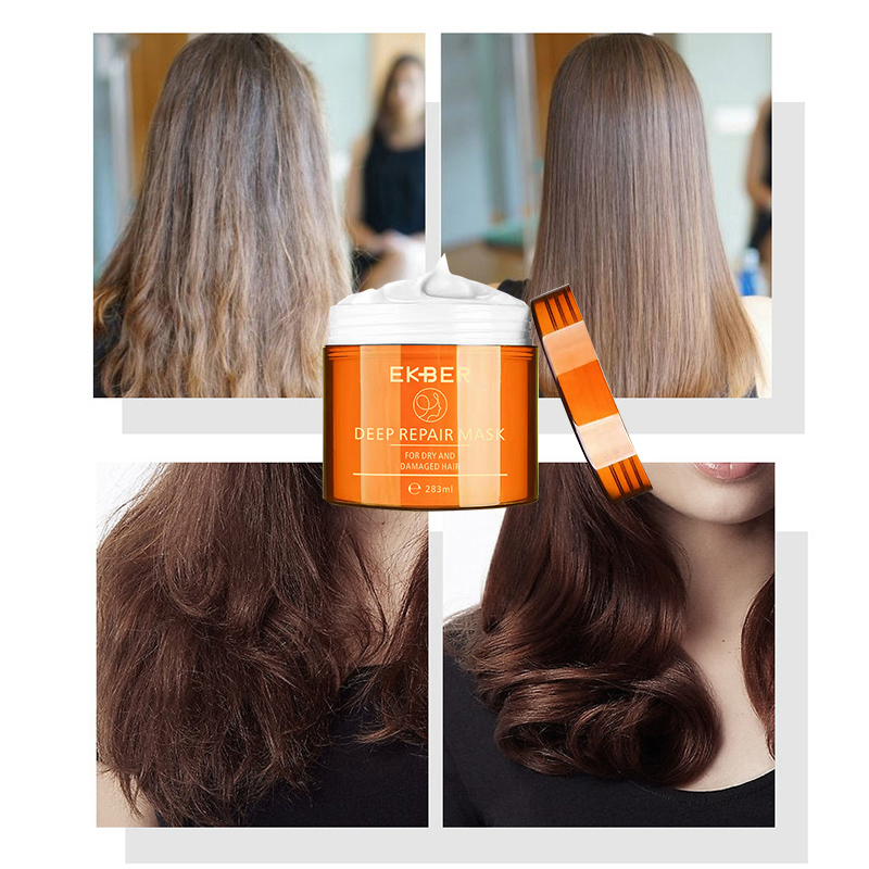 New Formula Ekber Vegan Macadamia Oil Nourishing Dyed Perm Argan Oil Fast Absorbed Keratin Collagen Hair Mask