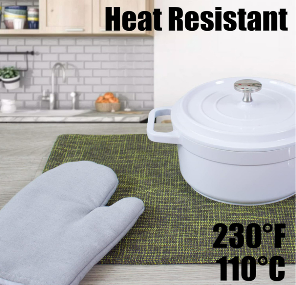 Textile Placemats Set of 4 Heat-Resistant Placemats for Kitchen Table