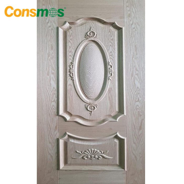 4mm MDF/HDF Molded Melamine Red Oak Veneer HDF Door Skin