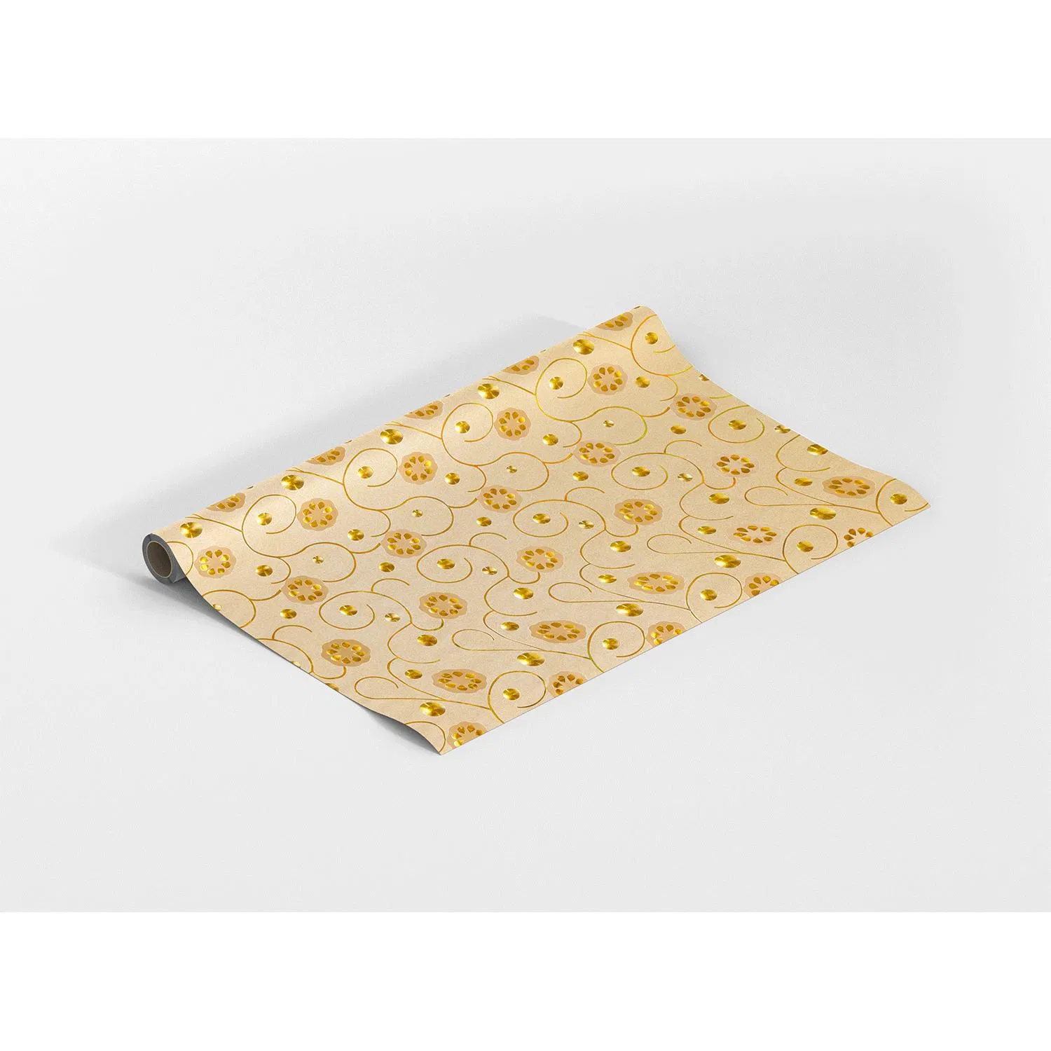 Octki Elegant and Generous Decorative Embossing Process Gold Wallpaper