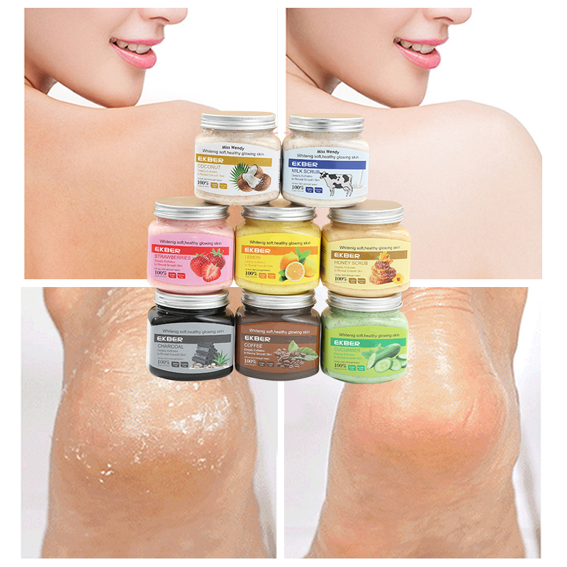 Private Label Organic Fruit Whitening Sugar Body Scrub Anti-Aging Exfoliating Natural Fruit Body Scrub