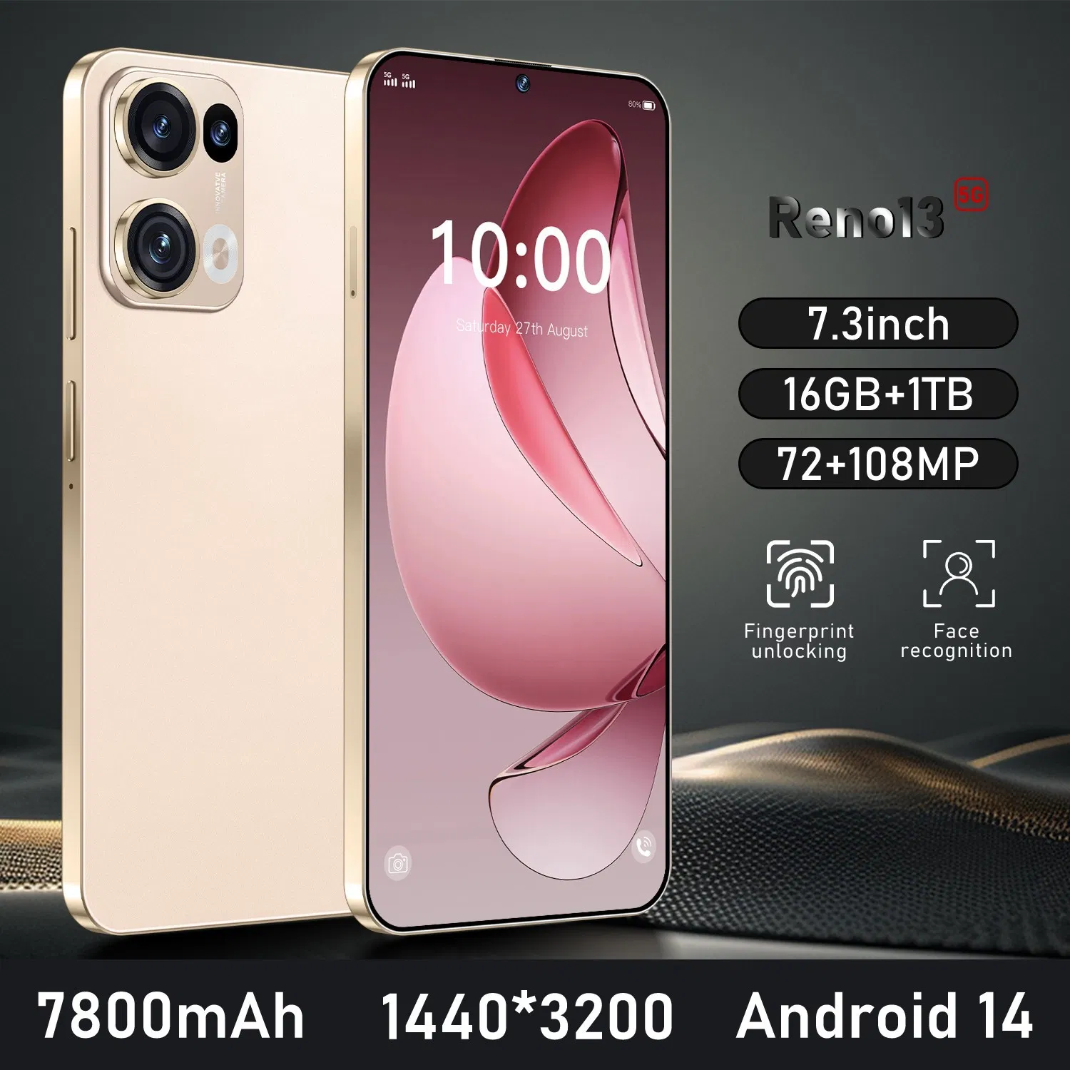 Phones Reno 13 PRO Smartphones for Reno 13 PRO 16GB+1tb 5g Dual SIM Cellphone Mobile Phone Original Smart Phone HD LCD 65W