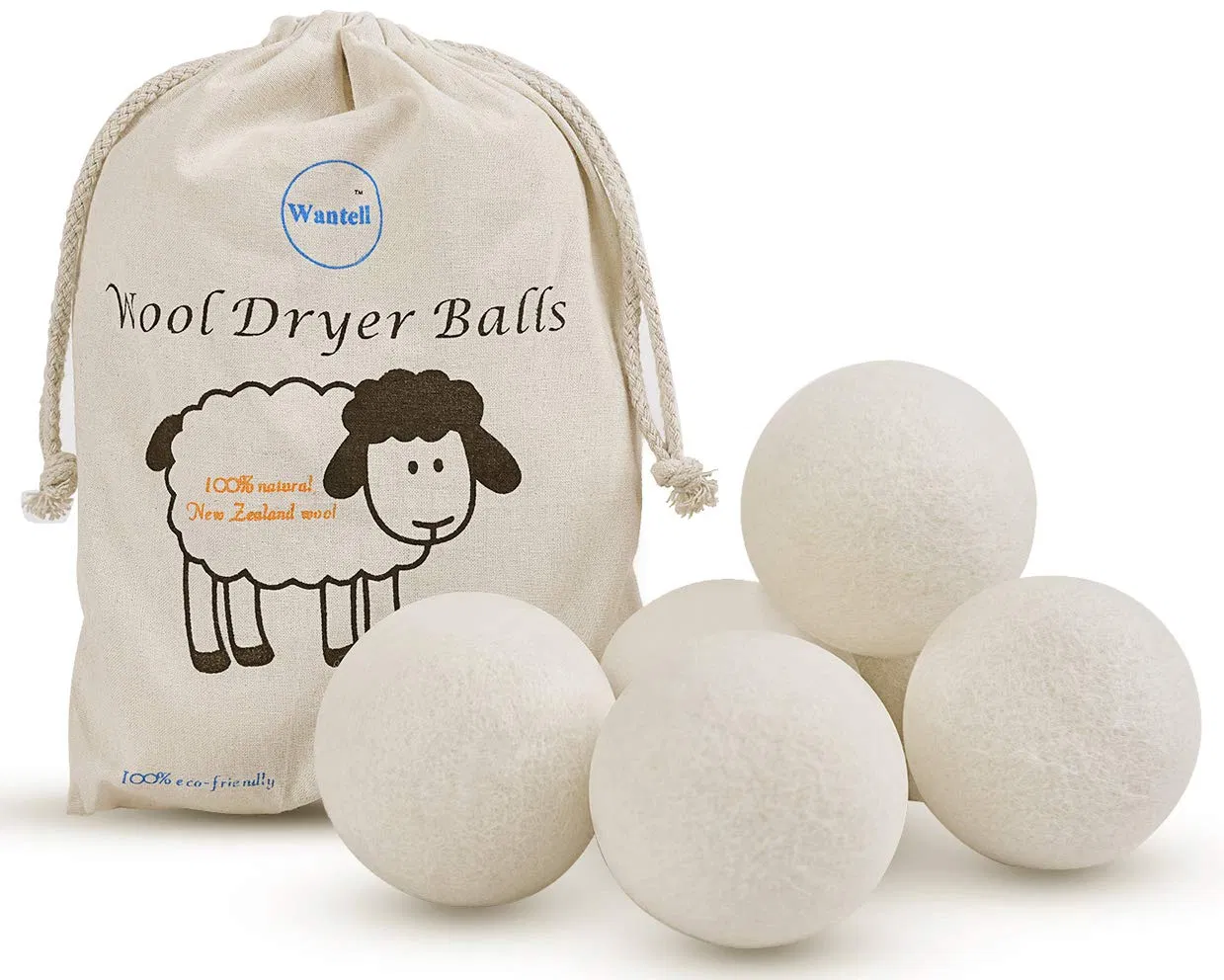 Organic New Zealand Sheep Wool Dryer Balls for Laundry
