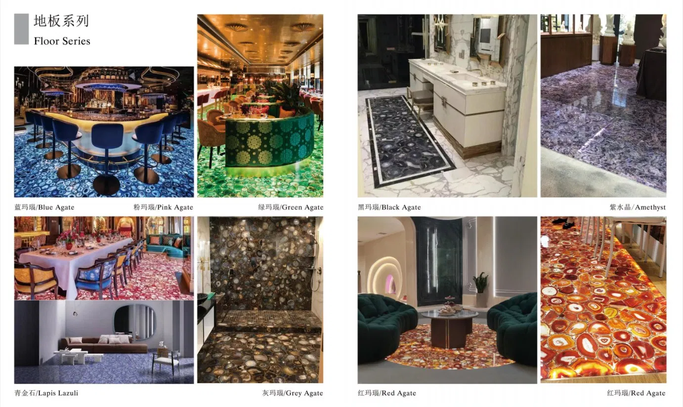 Noble Semi Precious Crystal Agate Series Household and Commercial Dining Tables, Fireplaces, Modern Light Luxury Style, Grand and Magnificent